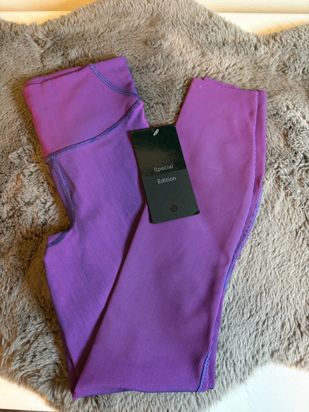 NWT athletica Pink/Blue Special Edition BasePase Leggings Size 2